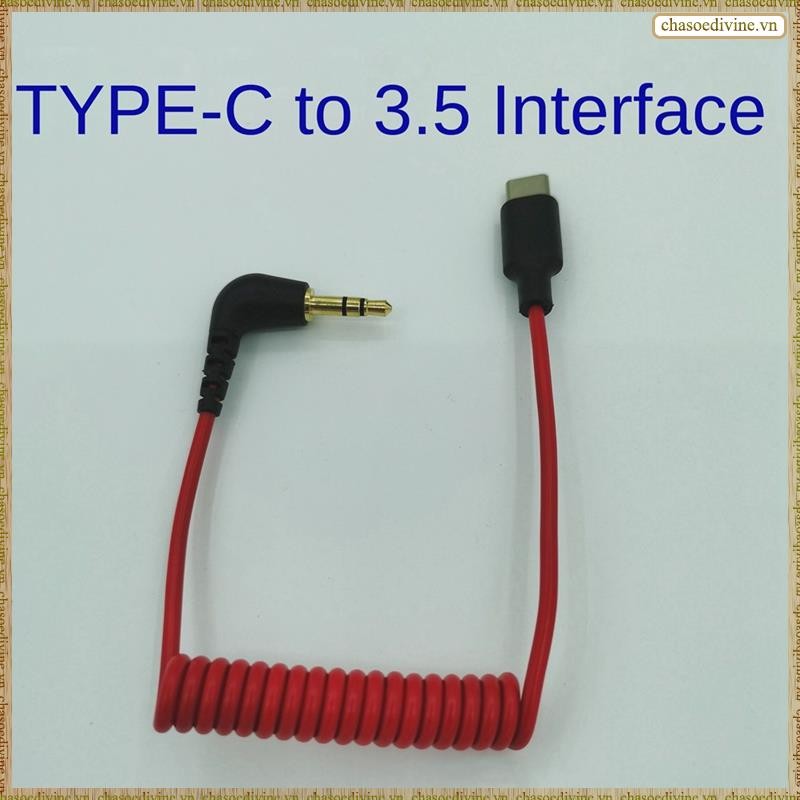 [K O G X] Cáp USB C sang 3.5mm cho RODE Wireless Go II, Cuộn góc phải TRS Nam DAC AUX Adapter Thay thế dây âm thanh