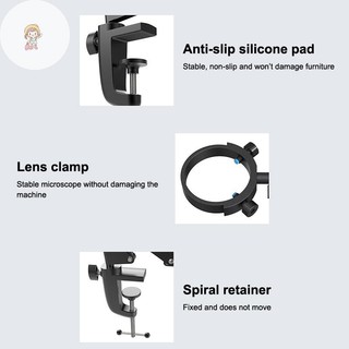 Twe Kính hiển vi linh hoạt Chân đế kim loại có thể điều chỉnh Giá đỡ kính hiển vi Tương thích với DM4 DM7 DM9 MS1 MS3 VN