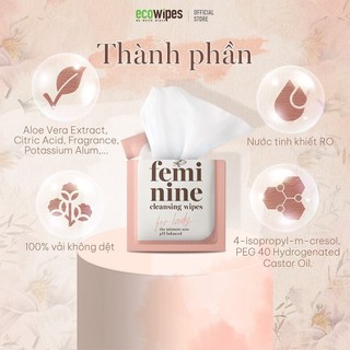 [Tách lẻ 1 miếng] Khăn vệ sinh phụ nữ 1 lần dùng bỏ túi du lịch Eco hương hoa cúc