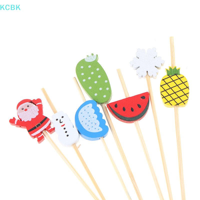 [Kc] 50 / 100 Cái Nĩa Trái Cây Dùng Một Lần Sáng Tạo Thanh Tre Đa Phong Cách Cho Món Tráng Miệng BBQ Sandwich Thức Ăn Nĩa Trang Trí Bàn Đồ Dùng [BK]