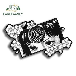 EARLFAMILY 13cm x 10cm Tomie Kawakami Xe Dán Kinh Dị Đáng Sợ Slap Sáng Tạo Điều Hòa Không Khí Đề Can Xe Máy Windows Chống Trầy Xước Xe Lable