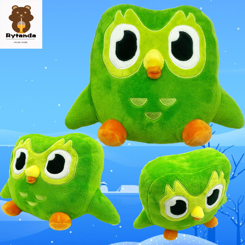 Rytanda Duolingo Gấu bông Duolingo plush toy thú nhồi bông hình cú Duo phiên bản kỉ niệm Tặng quà sinh nhật cho trẻ em Quà tặng trang trí gia đình