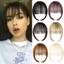JUNYUE88US Bang Hair Extension, Giả Hairpiece Fringe Blunt Bangs, Phụ Kiện Tóc Kiểu Màu Nâu Tự Nhiên Giả Nổ Phụ Nữ