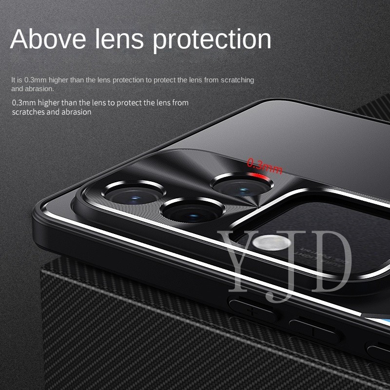 Ốp Lưng Cho Vivo V30 Pro Hợp Kim Nhôm Kim Loại Bao Gồm Tất Cả Vỏ Điện Thoại Chống Sốc