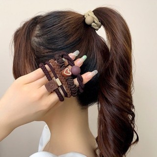 5 Cái / bộ Dây Cao Su Hàn Quốc Ngọt Ngào Dây Tóc Độ Đàn Hồi Cao Cho Nữ