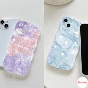 Ốp Lưng Cho Samsung Galaxy A05 A04 A03 A02 M02 A13 A14 A15 A22 A23 A24 A25 A31 A32 A33 A34 A35 A52 A53 A54 A55 A72 A73 Hình Bầu Dục Mắt Lớn Hoa Văn Sóng Hình Bầu Dục Họa Tiết Giấc Mơ Trăng Và Ngôi Sao