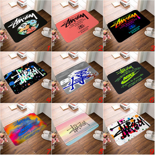 Thảm cửa in Logo Stussy Quà tặng thiết thực cho bạn bè Phòng ngủ Văn phòng Trang trí nhà cửa Thảm trải sàn chống trượt (60x40CM)