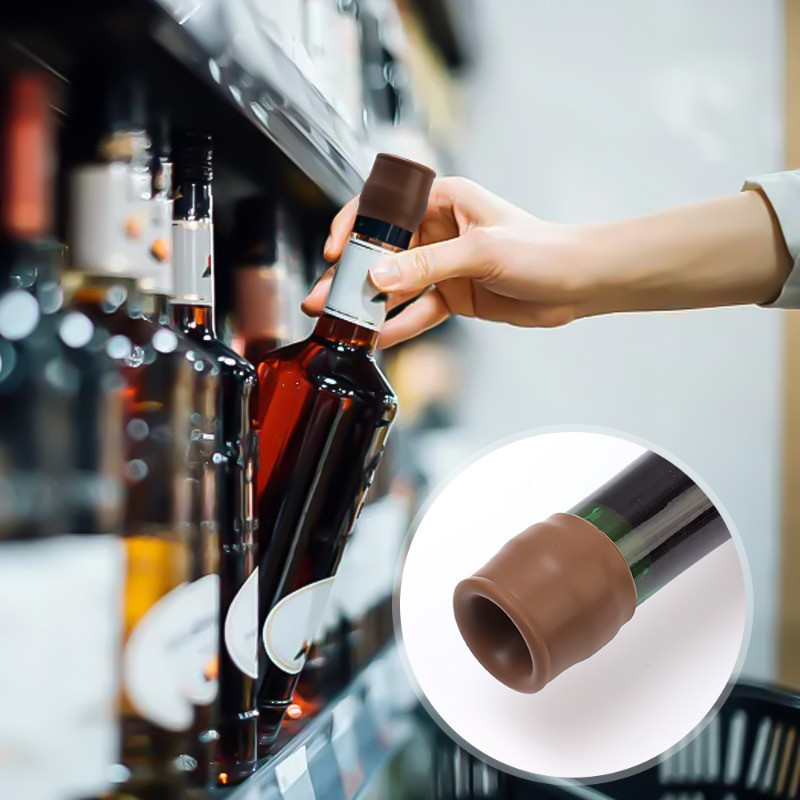 Nút chặn rượu đa năng - Nút chặn rượu vang nút đảo ngược bằng silicon - Để bảo quản bia, rượu sâm panh - Nắp chai đa chức năng - Giữ tươi, chống bụi - Để uống hàng ngày