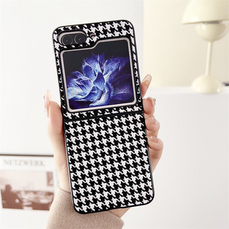 Họa Tiết Retro Mỏng Samsung Galaxy Z Flip 5 Z Flip 4 Z Flip 3 Da PU Vỏ Điện Thoại Da Mềm Ốp Lưng Flip5 Flip4 Flip3