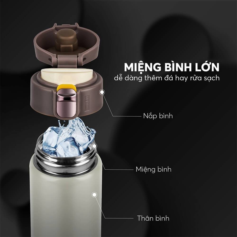 Bình Giữ Nhiệt 500ml Elmich EL-8295 | Bình Nước Giữ Nhiệt INOX 304, Elmich Chính Hãng