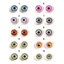 YOLOGO 5 đôi Nhãn cầu búp bê, 12x16mm DIY Doll Acrylic Eyes, Động vật Phần An toàn Búp bê Mắt DIY BJD Doll