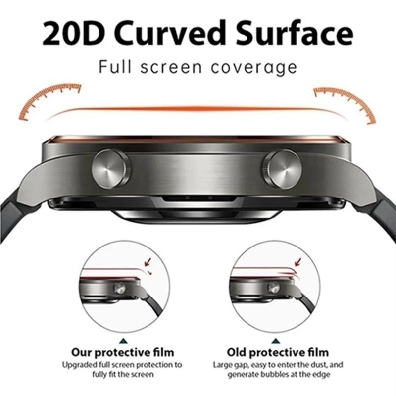 Dành Cho Realme Watch T1 S2 S Pro 3 Chiếc 500D Full Cover HD Trong Suốt Mềm Hydrogel Phim Chống Vân Tay Chống Cháy Nổ Đồng Hồ Bảo Vệ Màn Hình