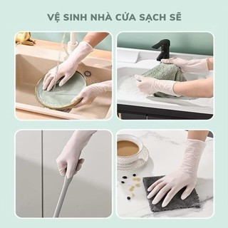 Hộp 30 găng tay làm bếp nấu ăn,găng tay cao su siêu dai vệ sinh nhà bếp