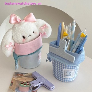 Toplanswatchstore Dung Tích Lớn Canvas Đứng Bút Chì Hộp Đựng Văn Phòng Phẩm Túi Đa Năng Sinh Viên Văn Phòng Phẩm Đồ Dùng Học Tập Quà Tặng VN