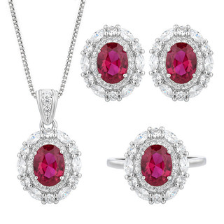 Châu Âu Mỹ ims Phong Cách Mới Corundum Đỏ Phóng Đại Nhiều Màu Sắc Kho Báu Phù Hợp Với Nữ