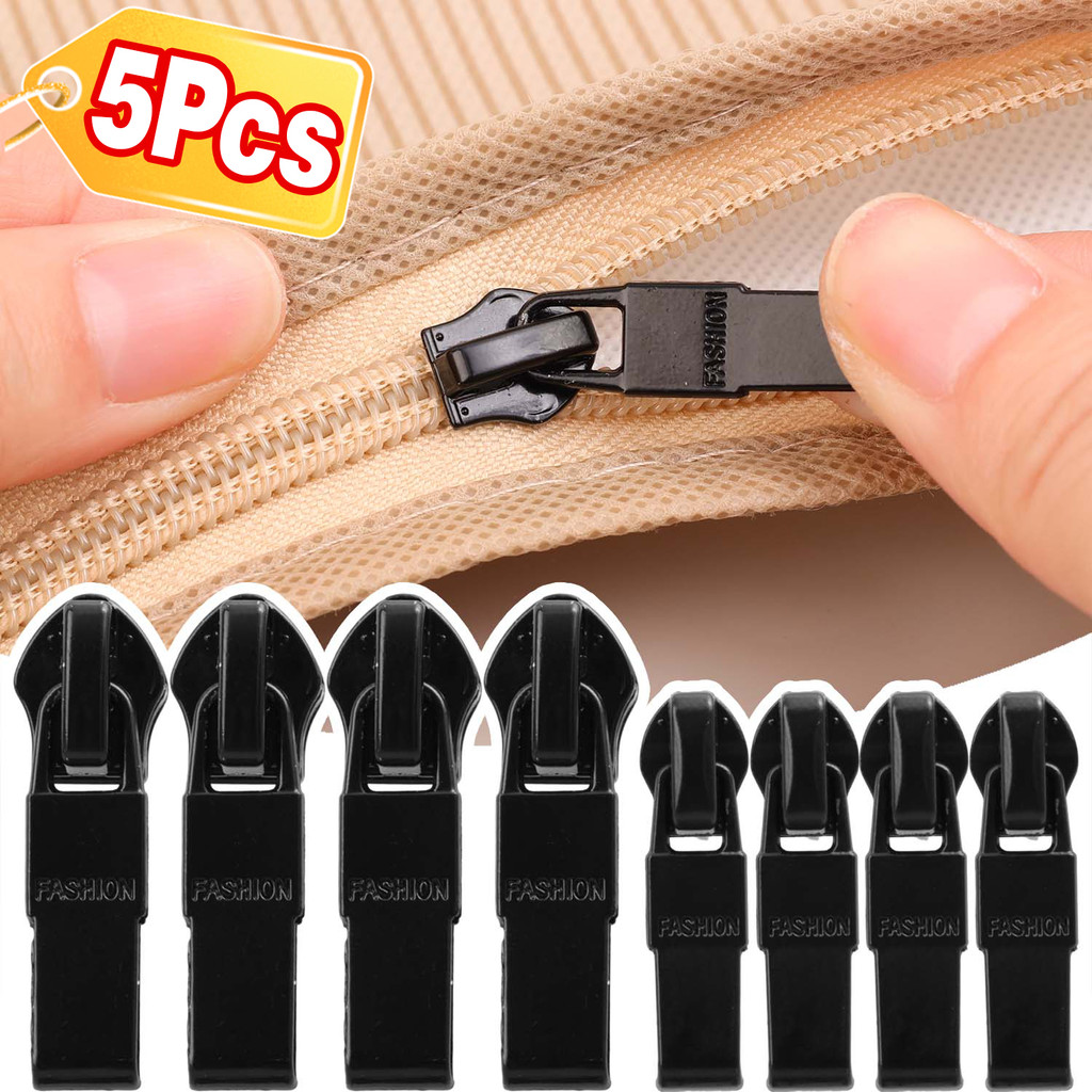5 Đầu khóa kéo chống nước vô hình - Khóa kéo hai mặt liền mạch ngược - Đầu khóa kéo thay thế kim loại - Phụ kiện may vá - Bộ sửa chữa quần áo cho túi đựng áo khoác