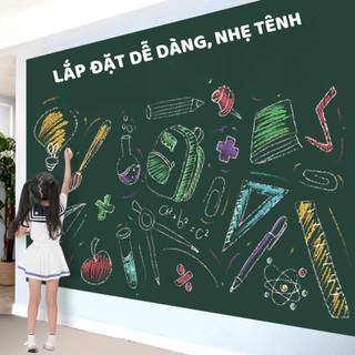 Bảng Decal Dán Tường Viết Phân, Bảng Trắng Viết Bút Lông Không Hại Tường, Bảng Dạy Học Cho Bé Tập Viết