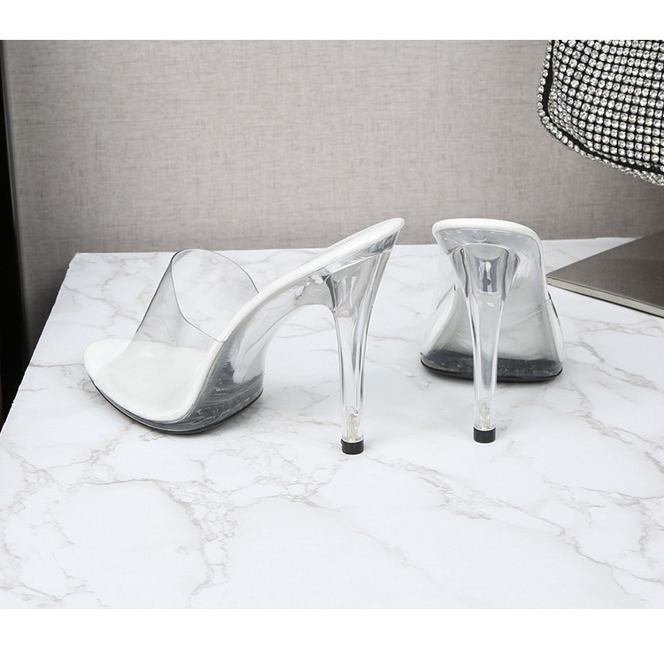 Giày Cao Gót Đế Phẳng Trong Suốt Quyến Rũ Thời Trang Cho Nữ 2024 Model 11cm34-43