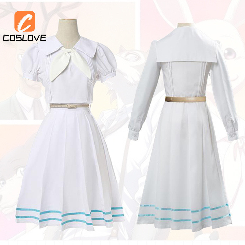 Anime BEASTARS Legoshi Hal Cosplay Trọn Bộ Đầm Phù Hợp Với Người Lớn Váy Hàng Ngày Màu Trắng Đảng Biểu Diễn Trang Phục Đồng Phục
