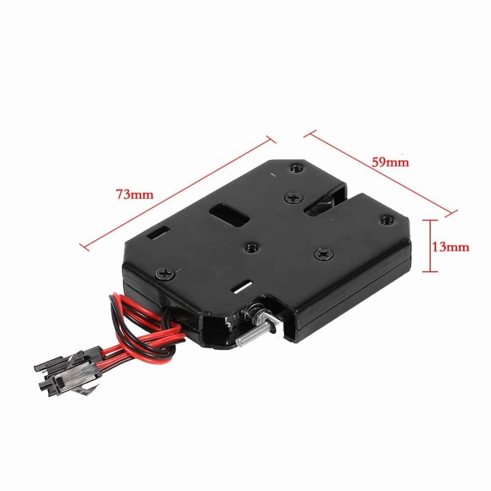 Khóa chốt điện SLICELLIFE, Khóa điện từ tủ thép Carbon màu đen, Công nhân khóa điều khiển điện DC 12V 2A bằng đồng di động