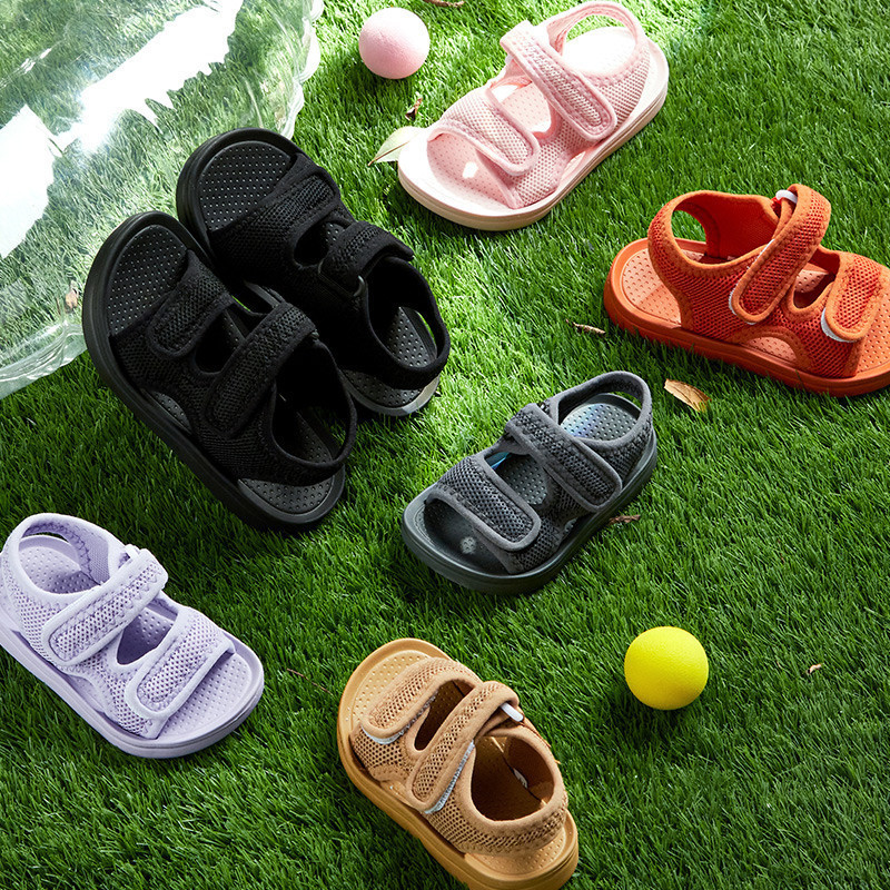 Cheerful Mario nhập khẩu dép sandal tập đi 2 velcro dép quai hậu cho bé eva đế mềm sandal  sơ sinh toodler giày trẻ em thời trang