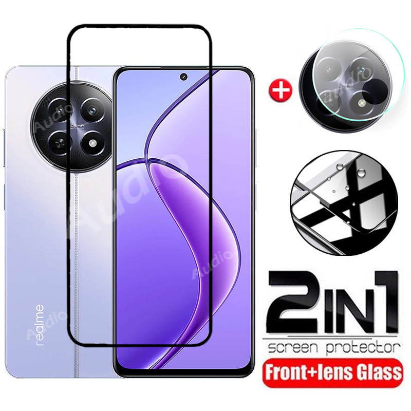 Phim Kính Cường Lực 2in1 Cho Realme 12 12 + 12x 5G 4G 2024 Bảo Vệ Màn Hình Phim Ống Kính Máy Ảnh HD Mềm Cho Realme 12 X + Realme12x Realme12 + Realme12 5G 4G Bảo Vệ Màn Hình Phim Điện Thoại