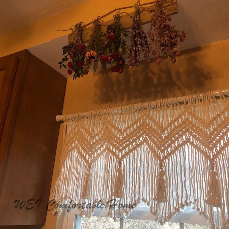 B & B Trang Trí Phòng Dây Cotton Dệt Rèm Cửa Tấm Thảm Handmade Trang Trí Tường Treo Tường Phong Cách Bohemian Phong Cách Mới