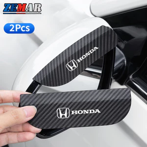 2 Chiếc Honda Xe Phía Sau Gương Bảo Vệ Mưa Sợi Carbon Chiếu Hậu Gương Miếng Dán Đa Năng Phụ Tùng Ô Tô Cho Brio City Civic CRV HRV BRV Accord Mobilio WRV Odyssey Freed Jazz