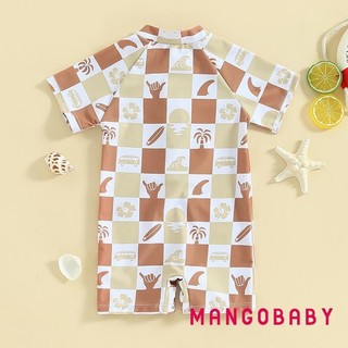 Mg-baby Boys Rash Guard Tay Ngắn Cua In Hình Đồ Bơi Áo liền quần Đồ Bơi Mùa Hè