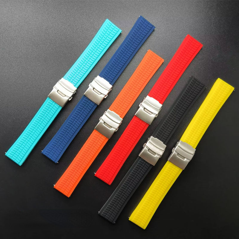 Dây đeo đồng hồ silicon 20mm 22mm Dây đeo đồng hồ cao su 24mm cho SEIKO 5 TUNA SKX007 SKX009 Vòng tay nam nữ Dây đeo cổ tay chống nước