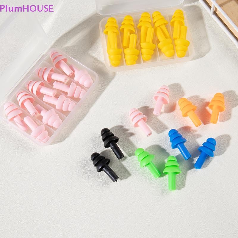 Plumhouse Bơi Cách Nhiệt Chống Thấm Nước Thoải Mái Nút Tai Khử Tiếng Ồn Cho Giấc Ngủ 5 Cặp Nút Tai Silicon Mềm Nhiều Màu Sắc VN