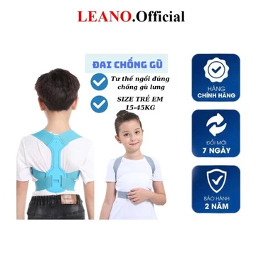 Đai chống gù lưng trẻ em LEANO thích hợp từ 15kg-55kg, Đai lưng chống gù cho bé