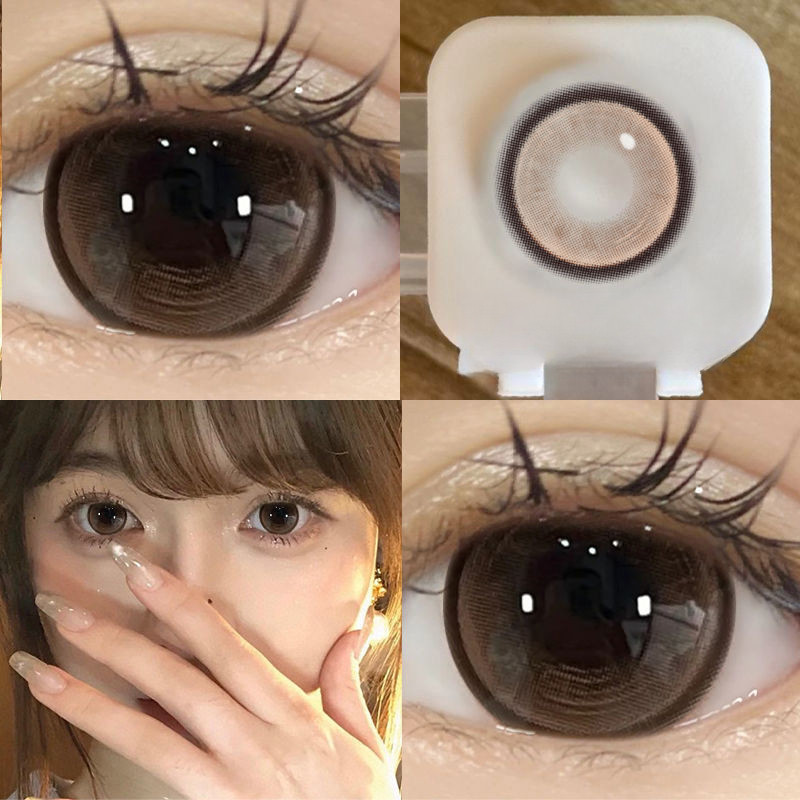 1 cặp (2 chiếc) Ống kính tiếp xúc Black Blue DIA:14.0mm/14.2mm/14.5mm Độ cận thị (0 ~ -6.00) Sử dụng: Ống kính 12 tháng 19