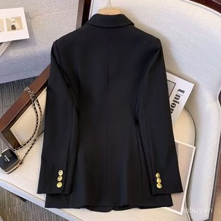 Áo khoác mùa xuân nữ 2025, áo blazer nữ mới, phong cách Hàn Quốc, thẳng, thoải mái, rộng rãi, thời trang, thanh lịch, ôm sát, bộ đồ nhỏ cho phụ nữ