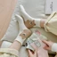 Vớ tất cổ trung màu pastel hình gấu thỏ mèo cute