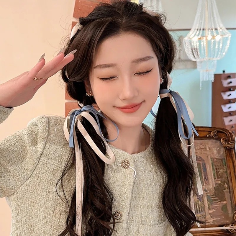 Kẹp Tóc Nơ Ruy Băng Dài Cổ Điển Cho Nữ