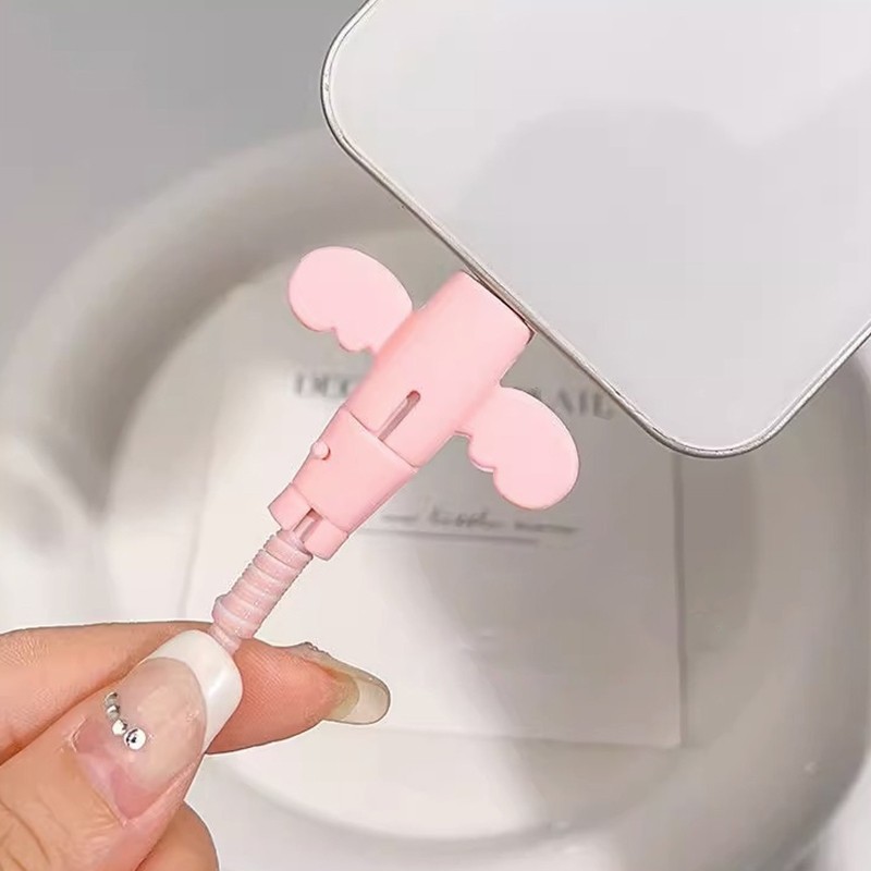 1 Dụng Cụ Quấn Bảo Vệ Dây Cáp Bằng Silicon Mềm Màu Trơn-BA