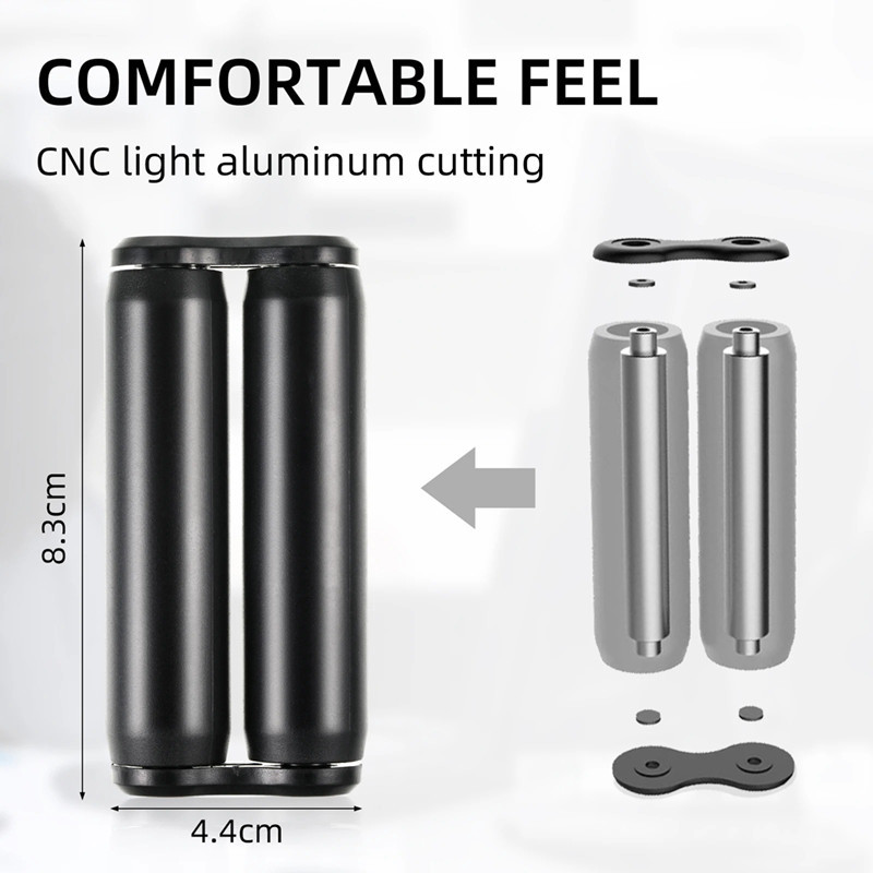 1 Máy Tính Hợp Kim Nhôm Fidget Con Lăn Đồ Chơi Cho Người Lớn Cọ Con Lăn Để Giảm Căng Thẳng Sáng Tạo Văn Phòng Đồ Chơi Du Lịch Có Dây Kéo Túi Bảo Quản