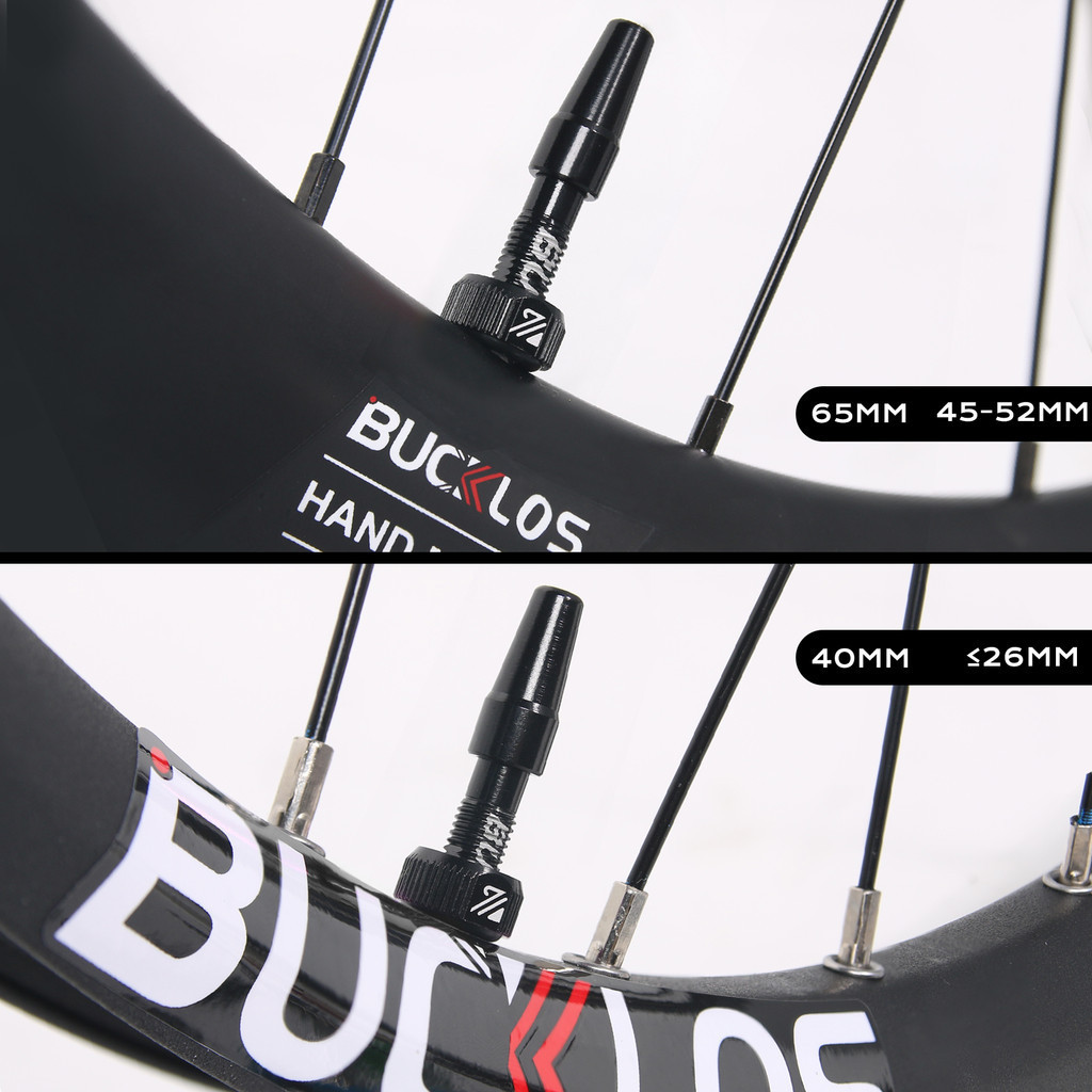 BUCKLOS 40-100mm Xe Đạp Presta Van 2 Chiếc MTB Xe Đạp Đường Bộ Không săm Vành Lốp Xe Đạp Phần