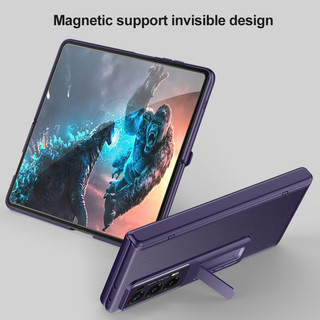 Ốp Điện Thoại Da Cho Honor Magic V2 Da Thân Thiện Với Da Bản Lề PC Chống Sốc Bìa Cứng Có Phim Cường Lực