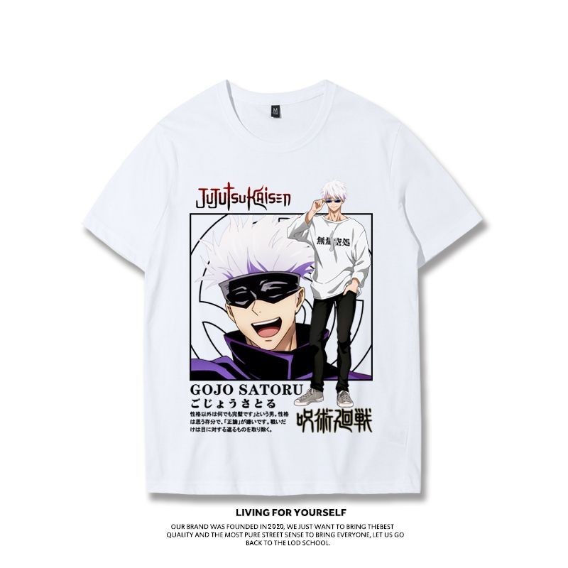 2024 Thời Trang Jujutsu Kaisen In Hình Mùa Hè Anime Hoạt Hình Áo Sơ Mi Tay Ngắn Cho Bé Trai Và Bé Gái