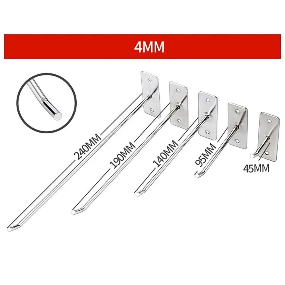 MARGREDY 1 Cái Móc Dây Đơn, Dụng Cụ Phần Cứng Móc Treo Tường Thép, Vít Móng Tay Bền Chốt Búa Kìm Phụ Kiện Điện Thoại Di Động Hiển Thị Móc Bảng Lỗ Lewelry