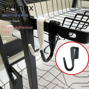 YYlingx 4 Móc Khóa Ống Vuông, Móc Áo Đa Năng Kẹp, Phụ Kiện Bảo Quản Nhà Bằng Nhựa Tiện Lợi Giá Đỡ Bảo Quản Nhà Bếp Gia Đình