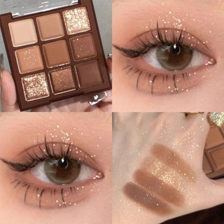 KISS BEAUTY [Alienbenson] GECOMO Phấn mắt chín màu nụ hôn vẻ đẹp, trang điểm hàng ngày, chống thấm nước, chống mồ hôi, không phai màu, lâu trôi, không nhòe, 9 màu