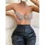 KIN Nữ Tua Rua Kim Loại Dây Xích Cơ Thể Lưng Bikini Ngực Dây Xích Áo Ngực