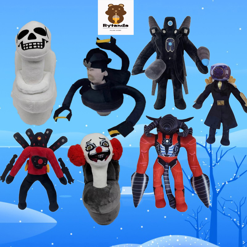 Rytanda Skibidi Toilet Plush Toys Skibidi Nhà Vệ Sinh Sang Trọng Đồ Chơi Loa Sang Trọng Camara Camera Người Búp Bê Người Hâm Mộ Anime Sưu Tập Quà Tặng Tốt Nghiệp Trao Đổi Quà Tặng