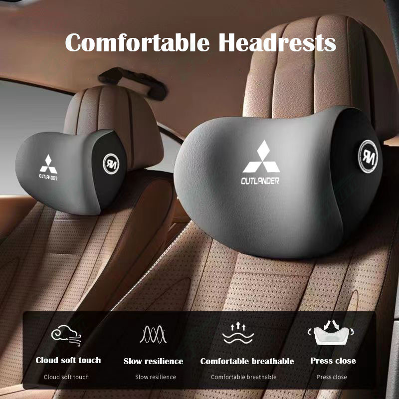 【 Gối tựa đầu & thắt lưng 】 Mitsubishi Outlander Giảm mệt mỏi - Bảo vệ cổ & vai - Lõi xốp nhớ - Đồng hành lái xe tối ưu