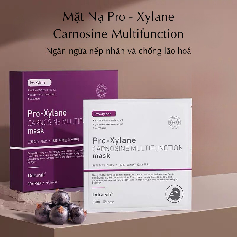 Set 5 Mặt Nạ DELEVENTH Boseine Carnosine Làm Giảm Nếp Nhăn, Dưỡng Ẩm Da, Tăng Độ Đàn Hồi, Se Khít Lỗ Chân Lông, Làm Sáng