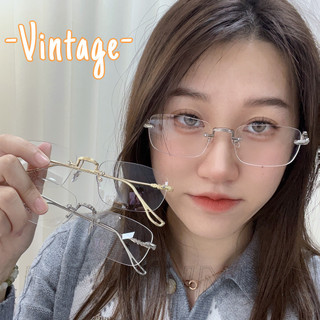 Kính Mắt Trang Trí Không Trang Điểm - Bảo Vệ Mắt, Chống Xanh - Vintage, Đơn Giản - Kính Mắt Đọc Sách - Chất Lượng Cao - Kính Vuông Không Khung - Dành Cho Nữ Nam