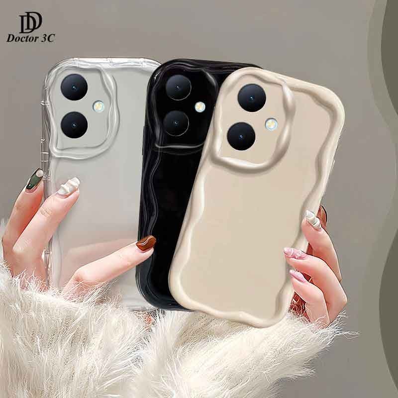 Ốp điện thoại mềm chống sốc màu gợn sóng đơn giản cho Redmi Note 14 13 12 12s 11 11s 11T 10 10s 9 9s 8 Pro+ Plus 4G 5G 2024 2025